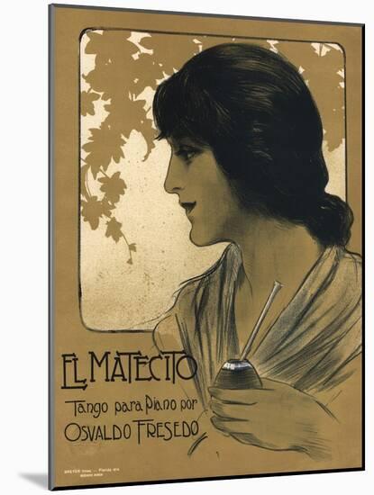 El Matecito Music Sheet Cover-null-Mounted Giclee Print