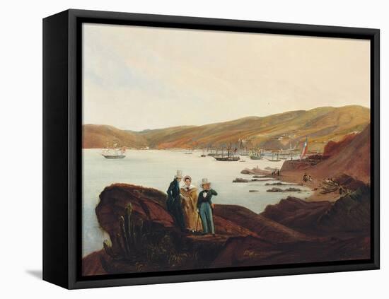 El Membrillo Beach, Near Valparaiso, 1844-Johann Moritz Rugendas-Framed Stretched Canvas