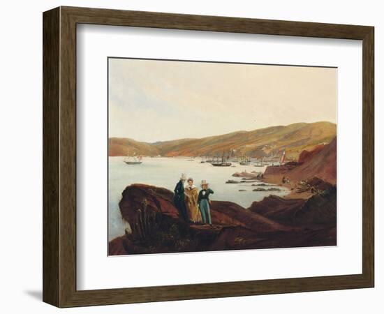 El Membrillo Beach, Near Valparaiso, 1844-Johann Moritz Rugendas-Framed Giclee Print