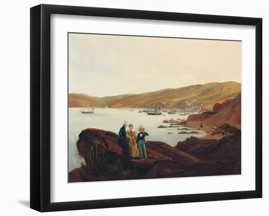 El Membrillo Beach, Near Valparaiso, 1844-Johann Moritz Rugendas-Framed Giclee Print