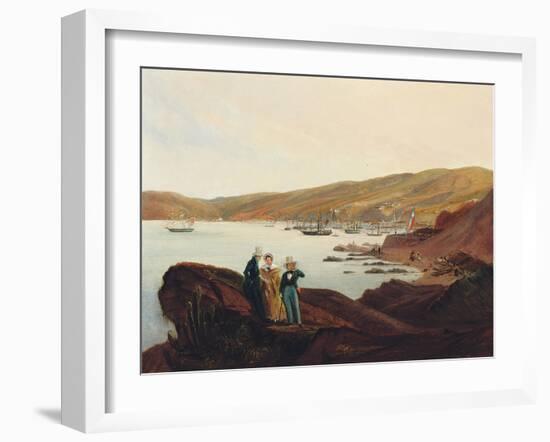 El Membrillo Beach, Near Valparaiso, 1844-Johann Moritz Rugendas-Framed Giclee Print