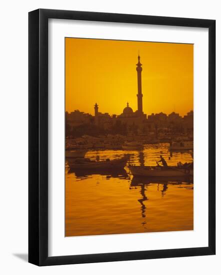 El Mina Mosque and Port, Tripoli, Lebanon, Middle East-Charles Bowman-Framed Photographic Print