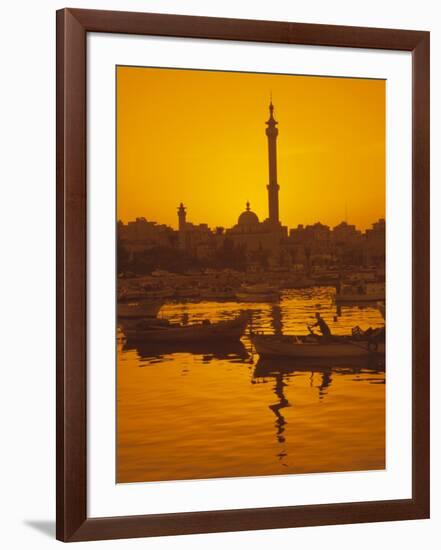 El Mina Mosque and Port, Tripoli, Lebanon, Middle East-Charles Bowman-Framed Photographic Print