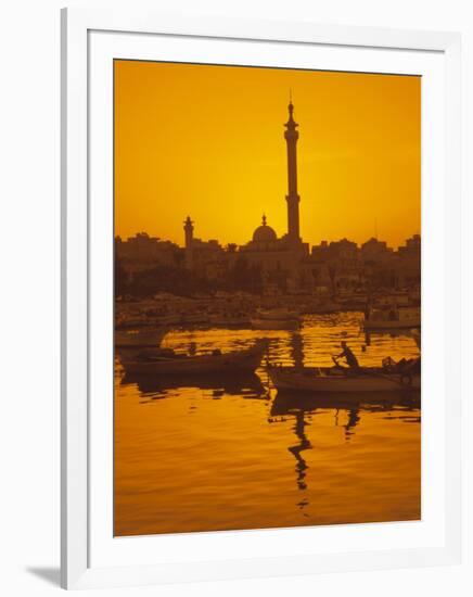 El Mina Mosque and Port, Tripoli, Lebanon, Middle East-Charles Bowman-Framed Photographic Print