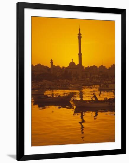 El Mina Mosque and Port, Tripoli, Lebanon, Middle East-Charles Bowman-Framed Photographic Print