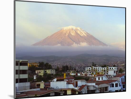 El Misti Volcano 5822M Above City, Arequipa, Peru, South America-Christian Kober-Mounted Photographic Print