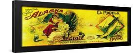 El Modelo Salmon Can Label - Karluk, AK-Lantern Press-Framed Art Print