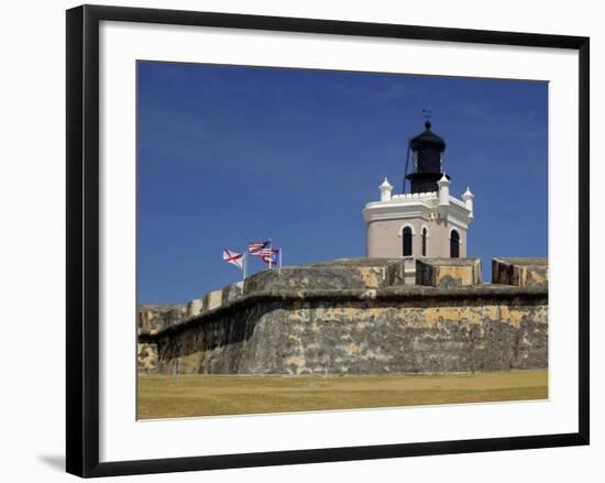 El Moro Fortress, UNESCO World Heritage Site, San Juan, Puerto Rico, USA, Caribbean-Kymri Wilt-Framed Photographic Print