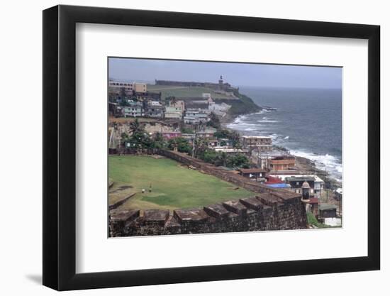 El Morro Fort as Viewed From San Cristobal Fort-George Oze-Framed Photographic Print