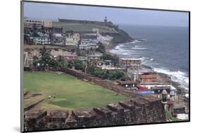 El Morro Fort as Viewed From San Cristobal Fort-George Oze-Mounted Photographic Print