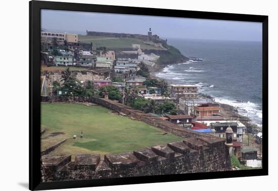 El Morro Fort as Viewed From San Cristobal Fort-George Oze-Framed Photographic Print