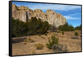 El Morro National Monument Inscription Cliffs, New Mexico, USA-Bernard Friel-Framed Stretched Canvas