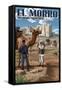 El Morro National Monument, New Mexico - U.S. Army Camel Corps-Lantern Press-Framed Stretched Canvas
