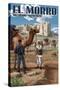 El Morro National Monument, New Mexico - U.S. Army Camel Corps-Lantern Press-Stretched Canvas