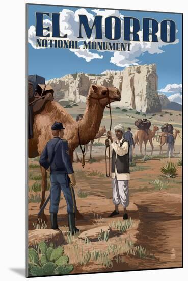 El Morro National Monument, New Mexico - U.S. Army Camel Corps-Lantern Press-Mounted Art Print