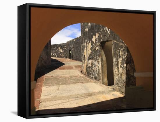 El Morro, San Felipe Castle Courtyard, Old San Juan, Puerto Rico-Maresa Pryor-Framed Stretched Canvas