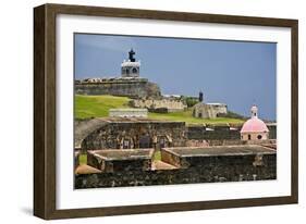 El Morros Defense, Old San Juan, Puerto Rico-George Oze-Framed Photographic Print