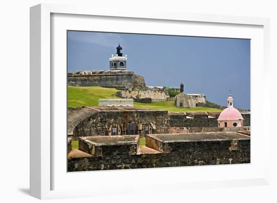 El Morros Defense, Old San Juan, Puerto Rico-George Oze-Framed Photographic Print