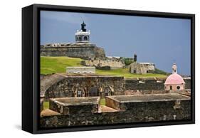 El Morros Defense, Old San Juan, Puerto Rico-George Oze-Framed Stretched Canvas