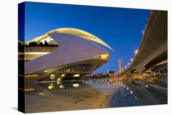 El Palau De Les Arts Reina Sofia (Opera House and Performing Arts Centre) at Night-Lee Frost-Stretched Canvas