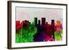 El Paseo City Skyline-NaxArt-Framed Art Print