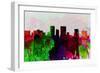 El Paseo City Skyline-NaxArt-Framed Art Print