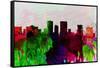 El Paseo City Skyline-NaxArt-Framed Stretched Canvas