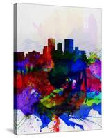 El Paseo Watercolor Skyline-NaxArt-Stretched Canvas