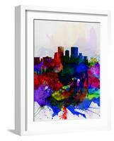 El Paseo Watercolor Skyline-NaxArt-Framed Art Print