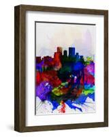 El Paseo Watercolor Skyline-NaxArt-Framed Art Print