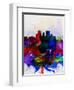 El Paseo Watercolor Skyline-NaxArt-Framed Art Print