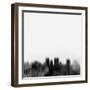 El Paso City Skyline - Black-NaxArt-Framed Art Print