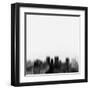 El Paso City Skyline - Black-NaxArt-Framed Art Print