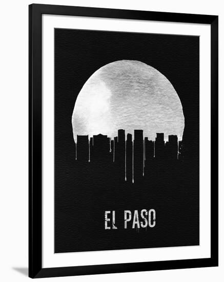 El Paso Skyline Black-null-Framed Art Print