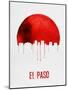 El Paso Skyline Red-null-Mounted Art Print