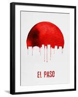 El Paso Skyline Red-null-Framed Art Print