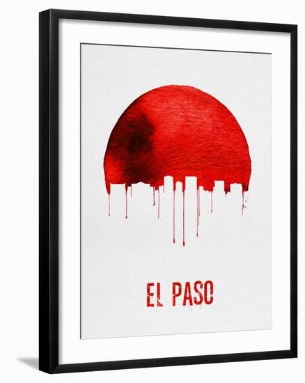 El Paso Skyline Red-null-Framed Art Print