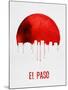 El Paso Skyline Red-null-Mounted Art Print