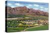 El Paso, Texas - Aerial Panoramic View of Fort Bliss, Logan Heights Cantoment, c.1940-Lantern Press-Stretched Canvas