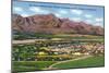 El Paso, Texas - Aerial Panoramic View of Fort Bliss, Logan Heights Cantoment, c.1940-Lantern Press-Mounted Art Print