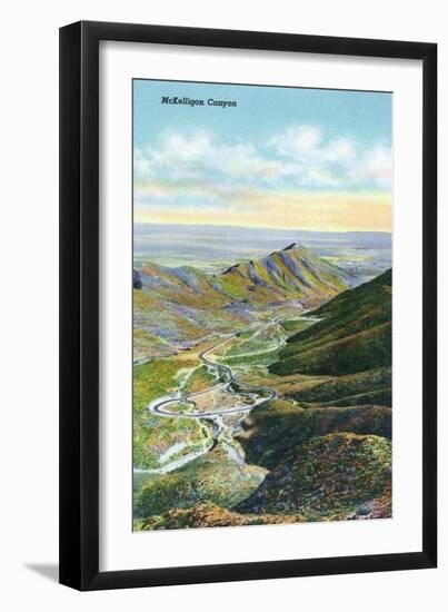 El Paso, Texas - Aerial View of Mckelligon Canyon, c.1940-Lantern Press-Framed Art Print