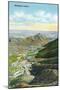 El Paso, Texas - Aerial View of Mckelligon Canyon, c.1940-Lantern Press-Mounted Art Print