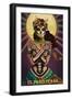 El Paso, Texas - Day of the Dead Crossbones-Lantern Press-Framed Art Print