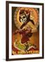 El Paso, Texas - Day of the Dead Marionettes-Lantern Press-Framed Art Print