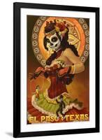 El Paso, Texas - Day of the Dead Marionettes-Lantern Press-Framed Art Print