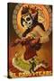 El Paso, Texas - Day of the Dead Marionettes-Lantern Press-Stretched Canvas