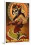 El Paso, Texas - Day of the Dead Marionettes-Lantern Press-Framed Art Print