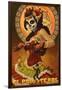 El Paso, Texas - Day of the Dead Marionettes-Lantern Press-Framed Art Print