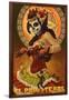 El Paso, Texas - Day of the Dead Marionettes-Lantern Press-Framed Art Print