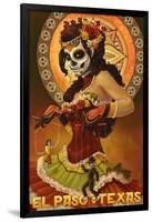 El Paso, Texas - Day of the Dead Marionettes-Lantern Press-Framed Art Print